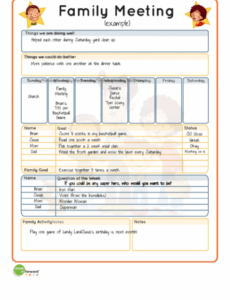 sample family meeting agenda template printable pdf download family reunion meeting agenda template sample