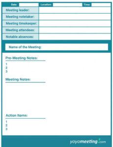 sample the ultimate meeting minutes template ⋆ yoyomeeting employee file note template sample