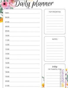 editable download printable daily hourly planner   daily goodnotes daily agenda template doc