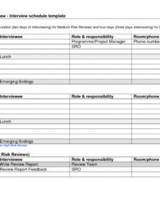 editable interview schedule template free  cards design templates job interview agenda sample example