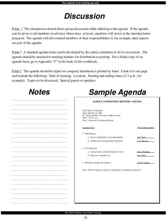 editable search results for &quot;safety committee meeting agenda sample health and safety meeting agenda template word