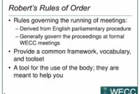free ppt  robert's rules of order powerpoint presentation robert rules of order meeting agenda template word