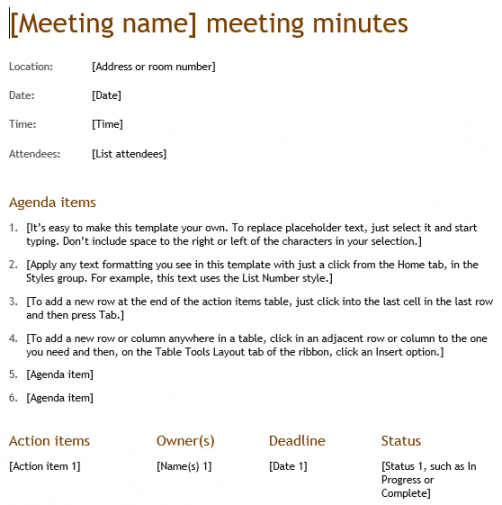 printable 9 robert s rules of order minutes template  template monster robert rules of order meeting agenda template doc