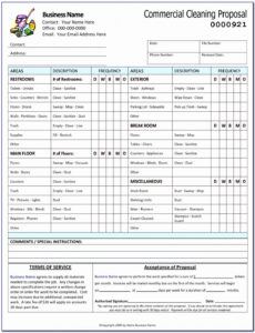 printable free cleaning estimate forms  form  resume examples official estimate template excel