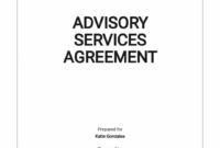 sample advisory board agreement template in  template asca advisory council agenda template pdf