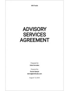 sample advisory board agreement template in  template asca advisory council agenda template pdf