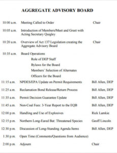 sample board meeting agenda templates  10 printable word excel school department meeting agenda template word
