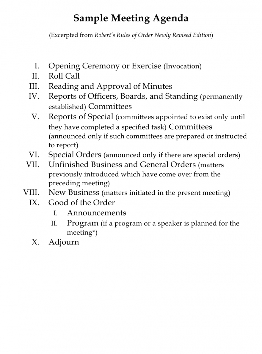 sample meeting agenda template download printable pdf robert rules of order meeting agenda template example