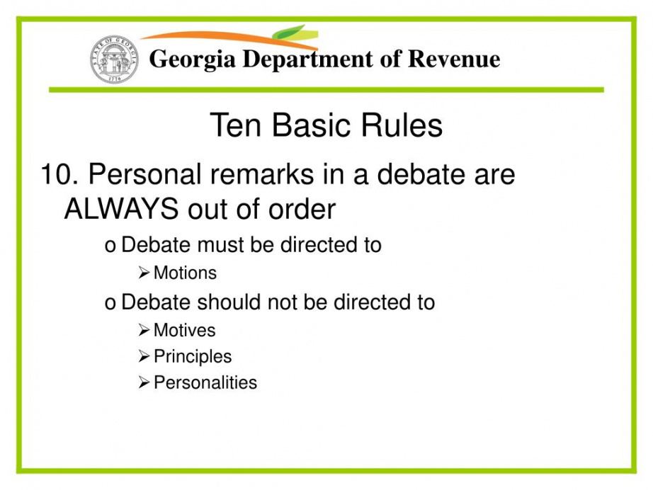 Robert Rules Of Order Meeting Agenda Template