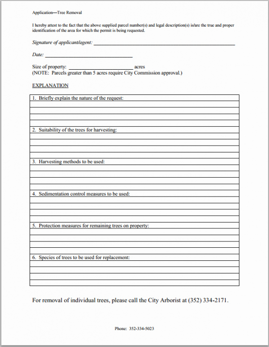 Tree Removal Estimate Template