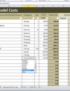 sample cost to finish a basement calculator  how to home basement renovation estimate template