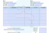 Sample Free Water Bill Invoice Template Pdf Word Excel Basis Of ...