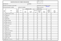 printable pin on design  build electrical work estimate template excel
