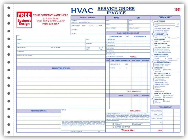 printable work order forms plumbing  hvac work orderinvoices plumbing work estimate template example
