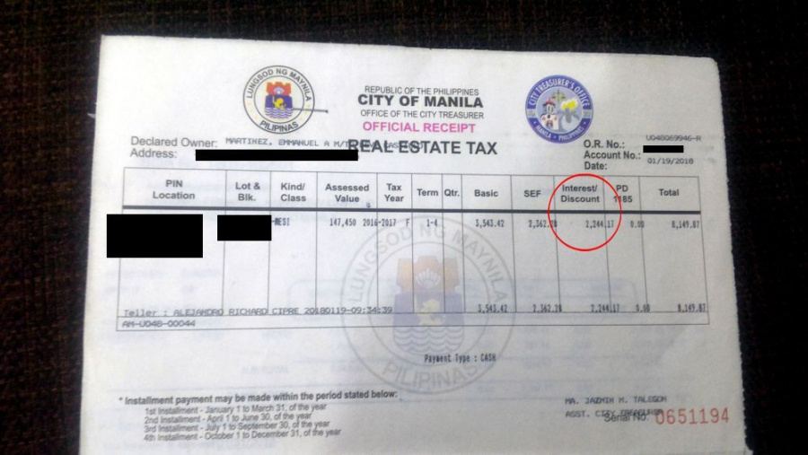 sample how much is property tax in philippines  prorfety good faith estimate project template example