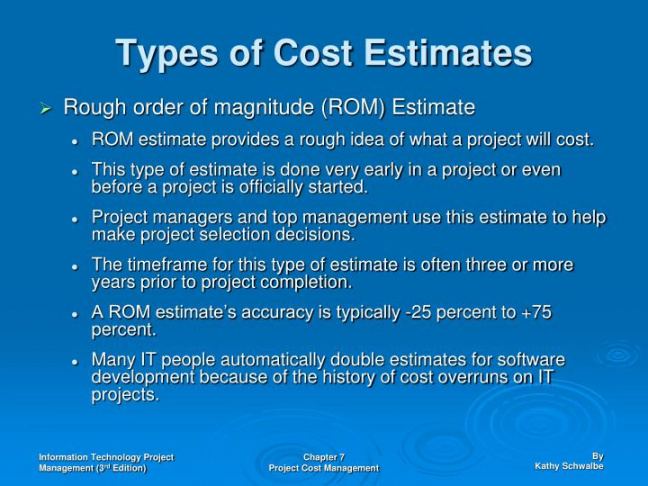 sample ppt  what is project cost management? powerpoint presentation  id6084303 rough order of magnitude estimate template excel