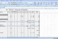 editable construction cost estimate template free download  engineering management preliminary cost estimate template sample
