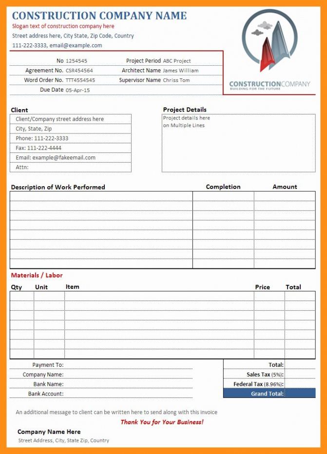 editable dump truck invoice open office estimate template pdf