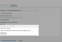 set up an automatic email for new estimates  freeagent sending an estimate email template excel