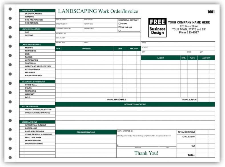 sample work orders work order forms landscape work orders  landscaping work concrete driveway estimate template sample
