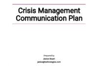 free crisis communication plan template word doc crisis management response planning agenda template