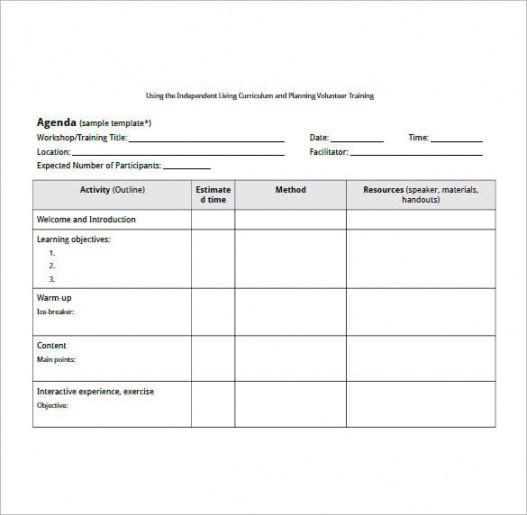 sample 12 training agenda template in apple pages  google docs  word  pdf sales team training workshop agenda template word