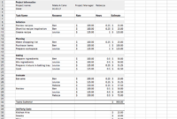 Blank Bottom Up Cost Estimate Template Excel