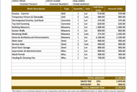 Blank Tile Installation Estimate Template Doc Sample