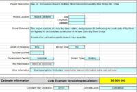 Editable It Project Cost Estimate Template