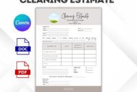 Editable Window Washing Estimate Template Doc