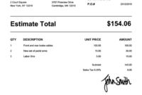 Editable Work Effort Estimate Template  Sample