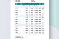 Engineering Project Cost Estimate Template Excel Sample