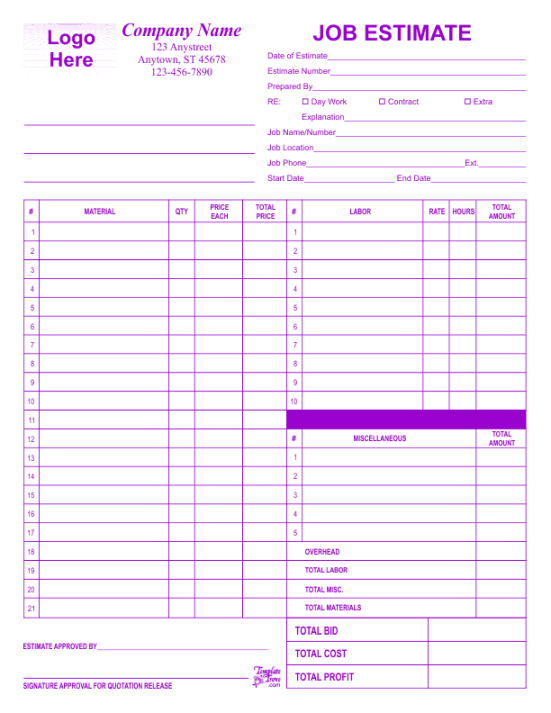 Free  Work Effort Estimate Template Doc Sample