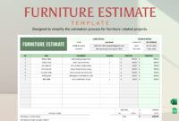 Interior Design Cost Estimate Template Doc