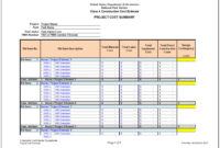 Residential Construction Cost Estimate Template Excel Sample