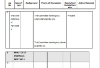 Blank Social Club Meeting Agenda Template Pdf