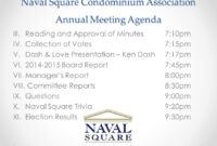 Custom Hoa Annual Meeting Agenda Template Excel Sample