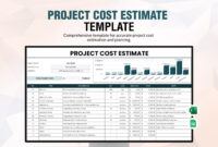 Custom Simple Project Cost Estimate Template Doc