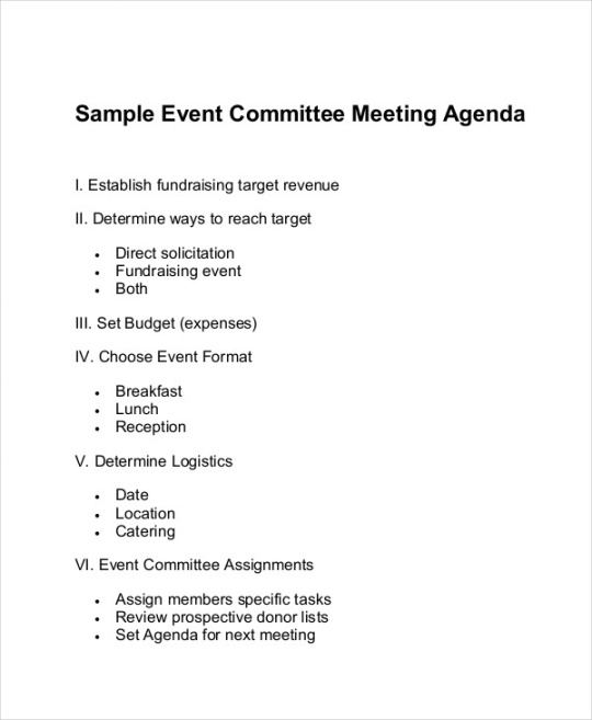 Editable Social Club Meeting Agenda Template Pdf