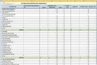 Free  Activity Cost Estimate Template Pdf