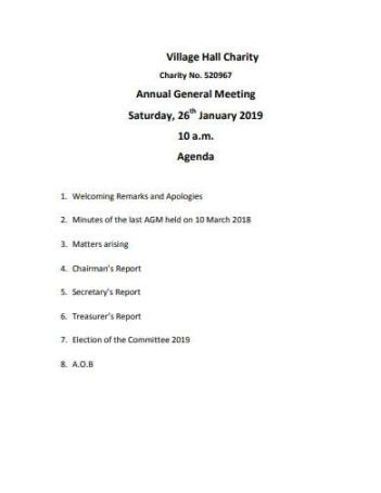 Free Blank Cricket Club Agm Agenda Template