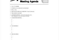 Free Blank Cricket Club Agm Agenda Template