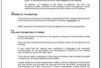 Free Custom Hoa Annual Meeting Agenda Template Word Sample