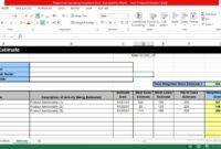 Free Editable Detailed Cost Estimate Template Doc