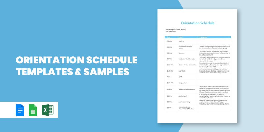 New Hire Orientation Agenda Template