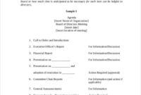 Nonprofit Board Retreat Agenda Template