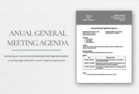 Printable Sports Club Agm Agenda Template Excel