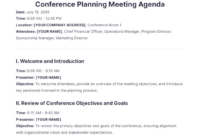 3 Day Conference Agenda Template Excel