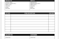 Blank Document Delivery Note Template Pdf