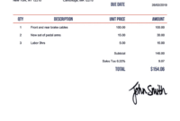 Document Delivery Note Template Excel